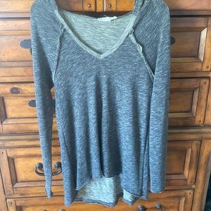 Long sleeve hooded top